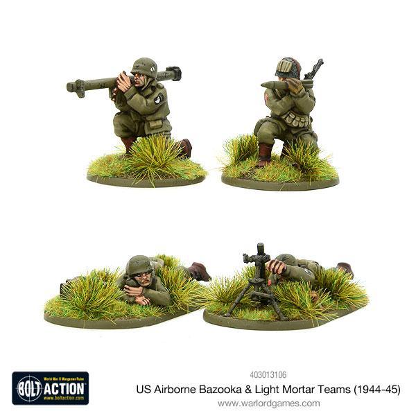 Bolt Action: US Airborne Bazooka & Light Mortar Teams (1944-45) - Brazos Valley Hobby & Games