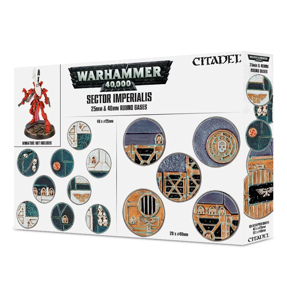 Warhammer: 40,000 - Sector Imperialis: 25 & 40 mm Round Bases - Brazos Valley Hobby & Games