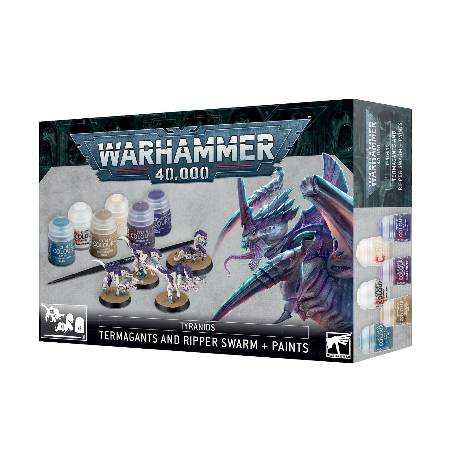 Warhammer 40,000: Termagants + Ripper Swarm & Paints Kit - Brazos Valley Hobby & Games