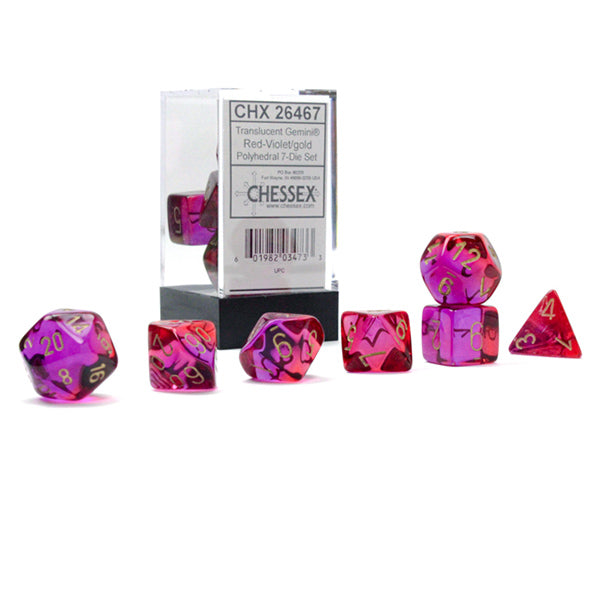 Chessex Gemini Series Polyhedral Dice Sets - Brazos Valley Hobby & Games