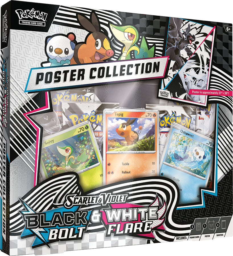 Pokemon: Scarlet & Violet - Black Bolt/White Flare Poster Collection - Brazos Valley Hobby & Games