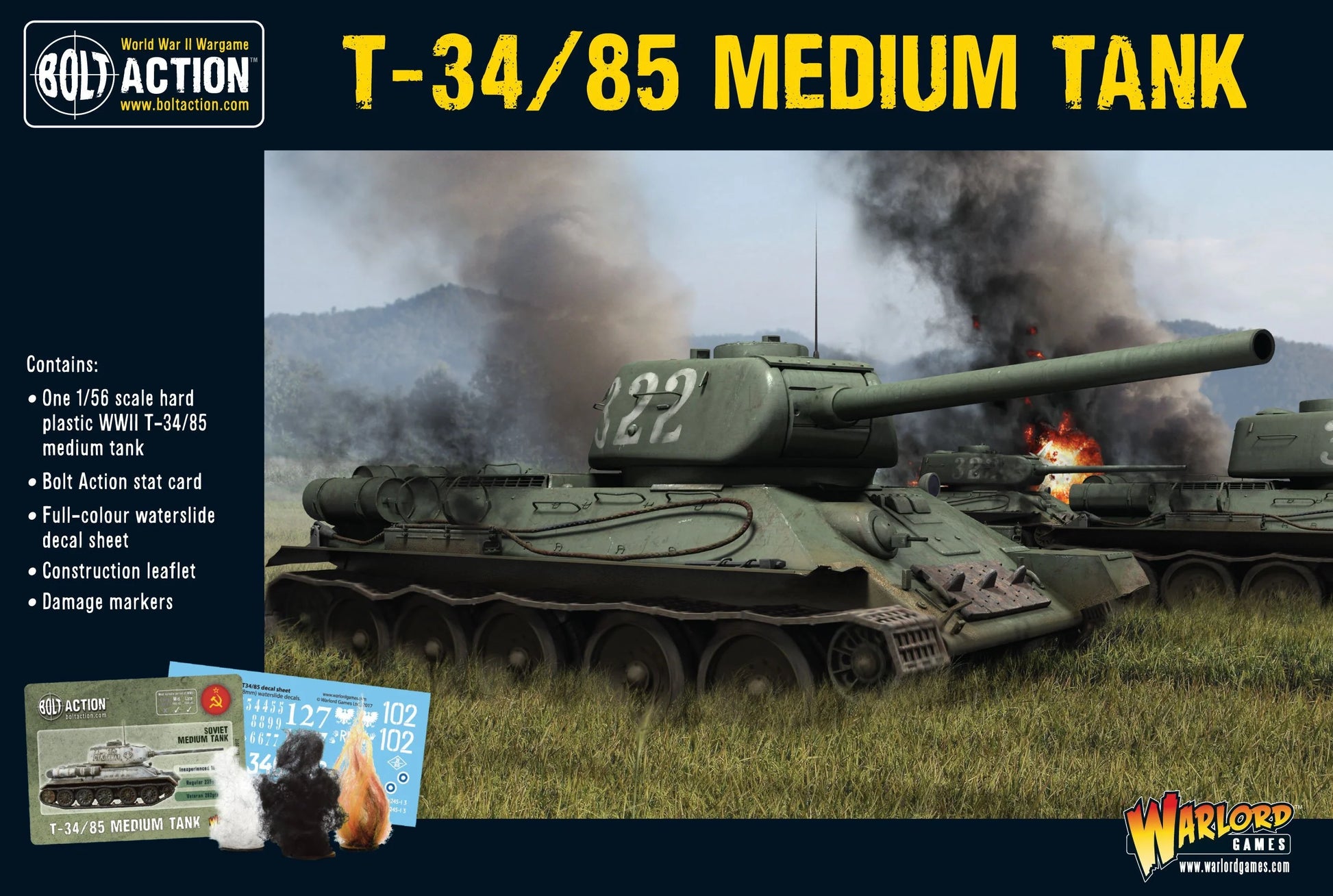 Bolt Action: T34/85 Medium Tank - Brazos Valley Hobby & Games