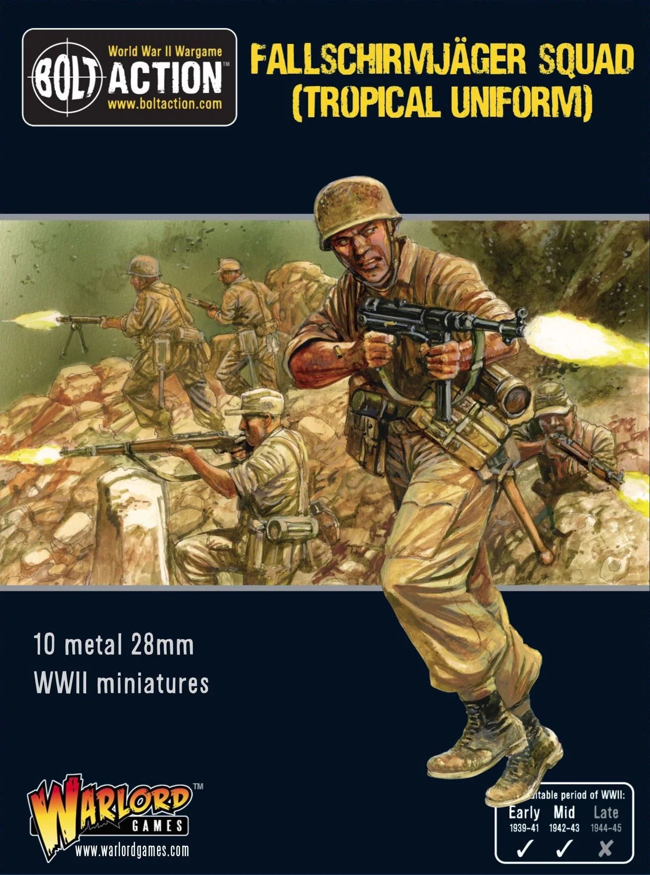Bolt Action: German Fallschirmjaeger (Tropical Uniform) - Brazos Valley Hobby & Games