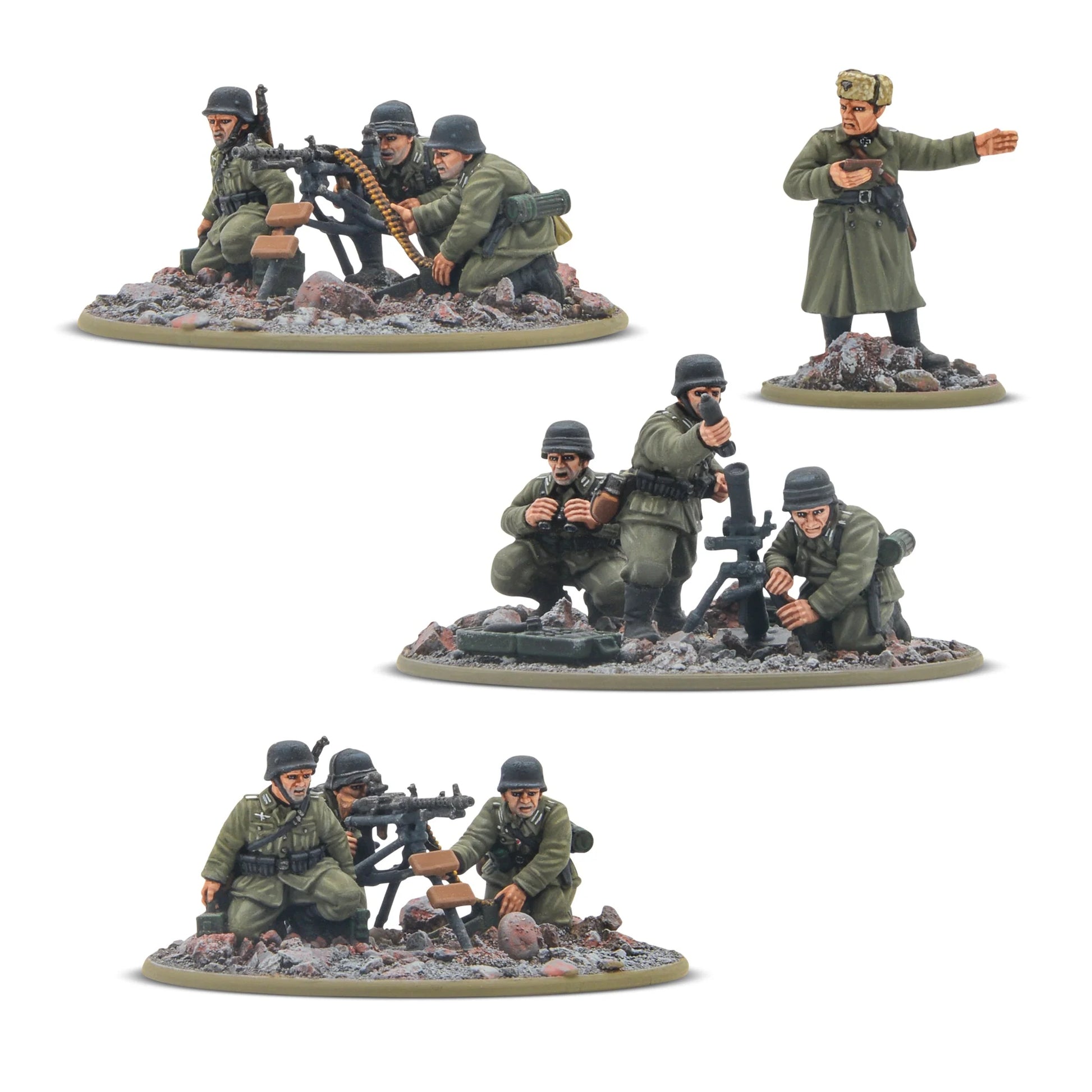 German infantry set with mini figurines.