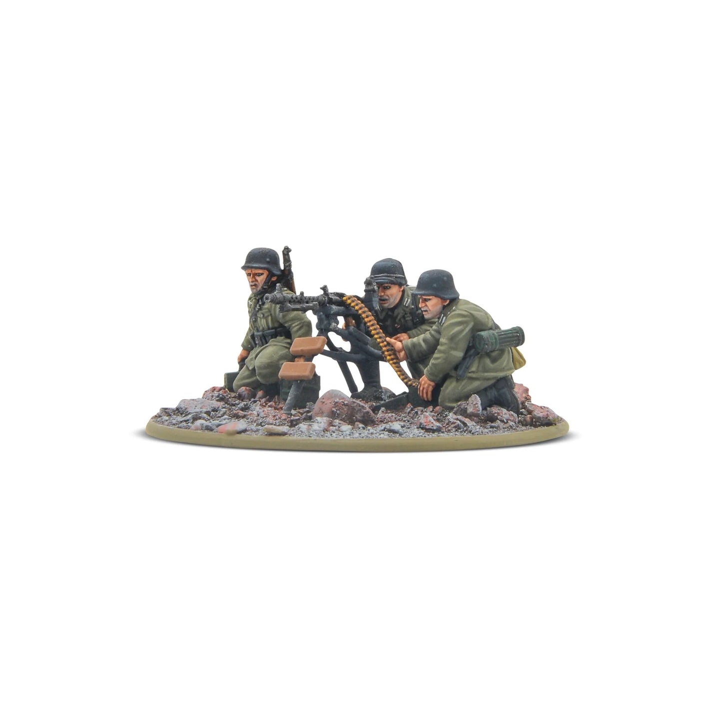 German infantry figurine 3 soldiers with machine gun.