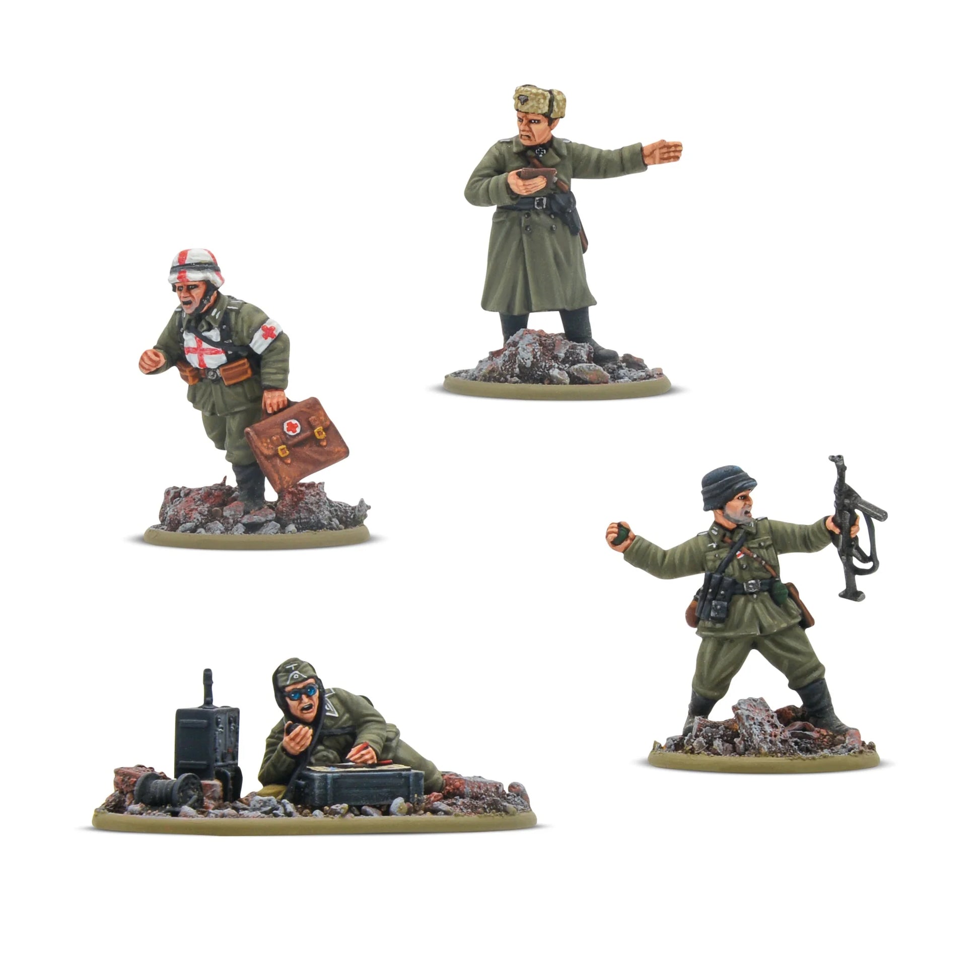 German infantry set with mini figurines.