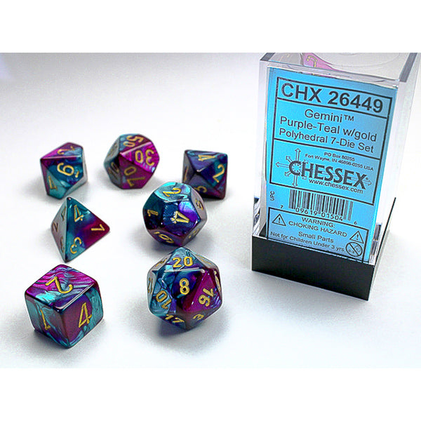 Chessex Gemini Series Polyhedral Dice Sets - Brazos Valley Hobby & Games
