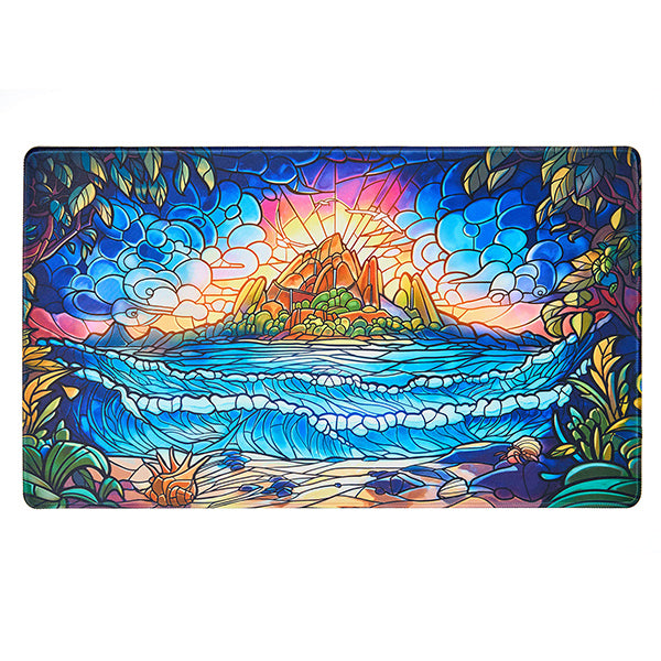 Arcane Fortress Playmat: Stained Glass (24" x 14") - Brazos Valley Hobby & Games