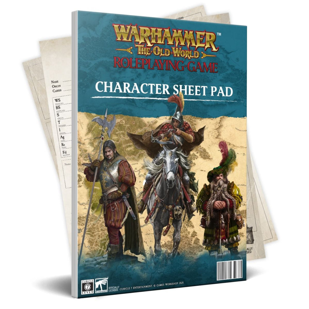 Warhammer: The Old World RPG - Character Sheet Pad - Brazos Valley Hobby & Games