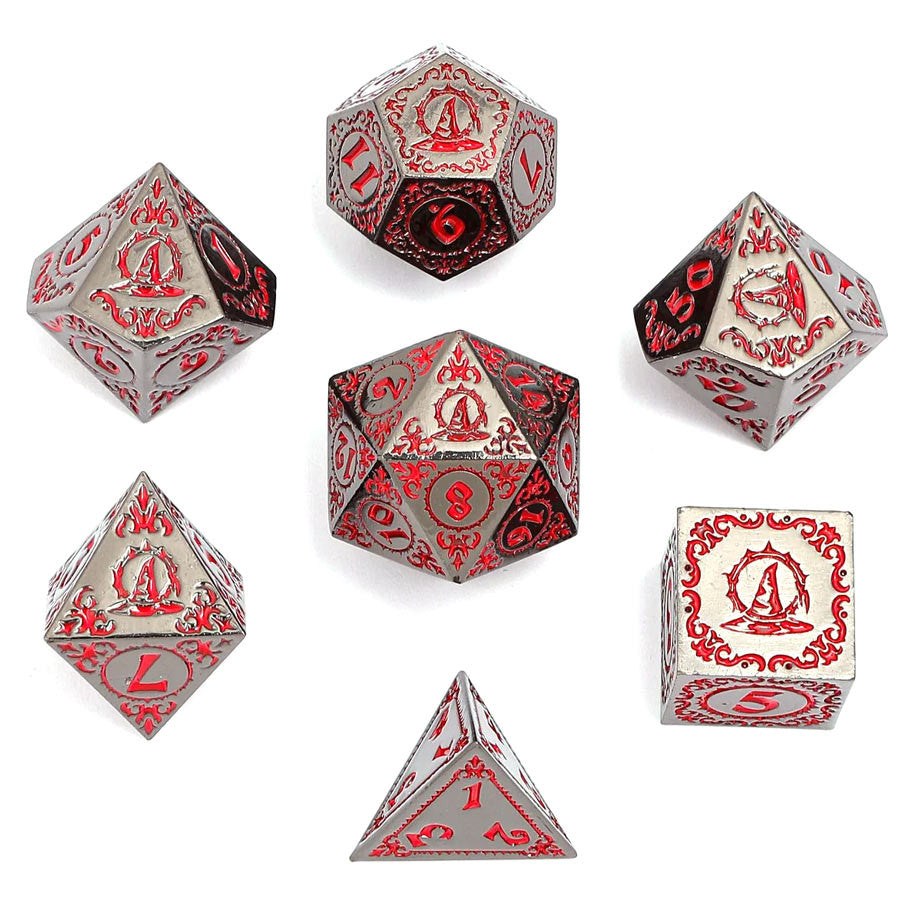 HYMGHO Metal 7-set Polyhedral Dice - Brazos Valley Hobby & Games