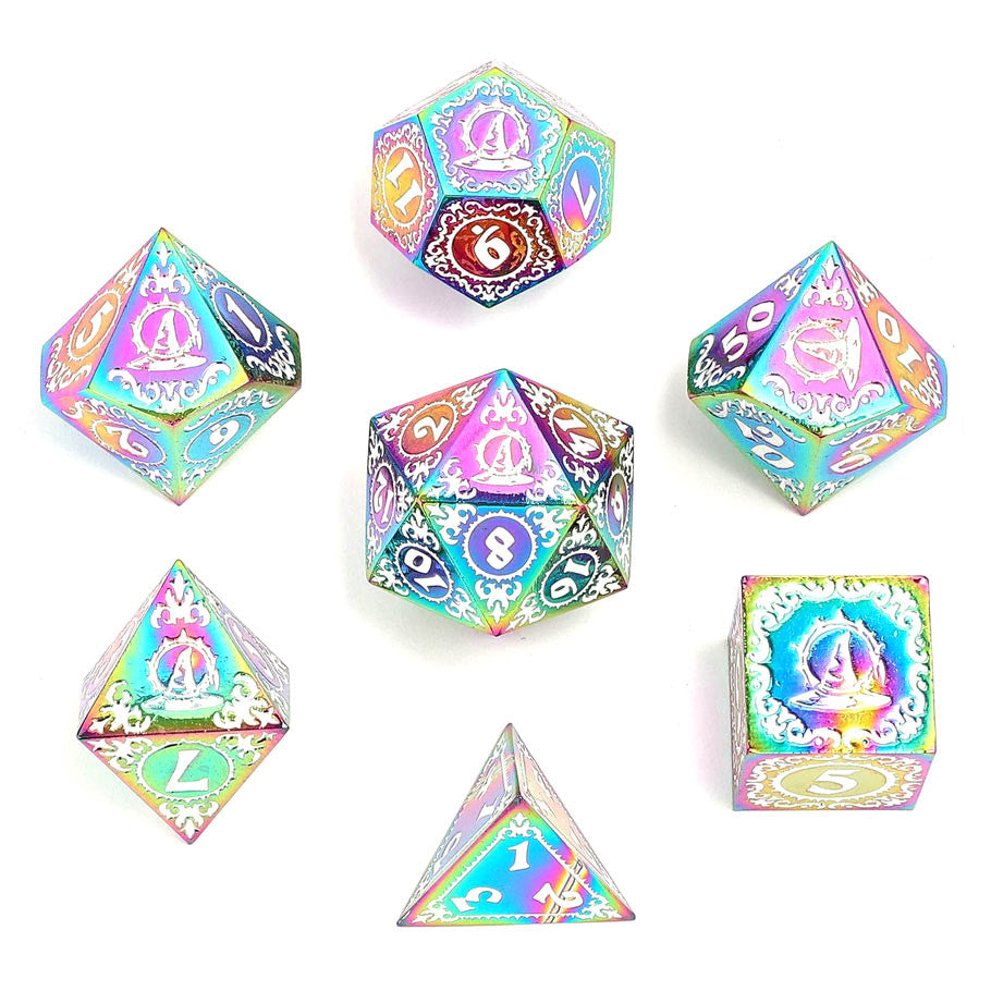 HYMGHO Metal 7-set Polyhedral Dice - Brazos Valley Hobby & Games