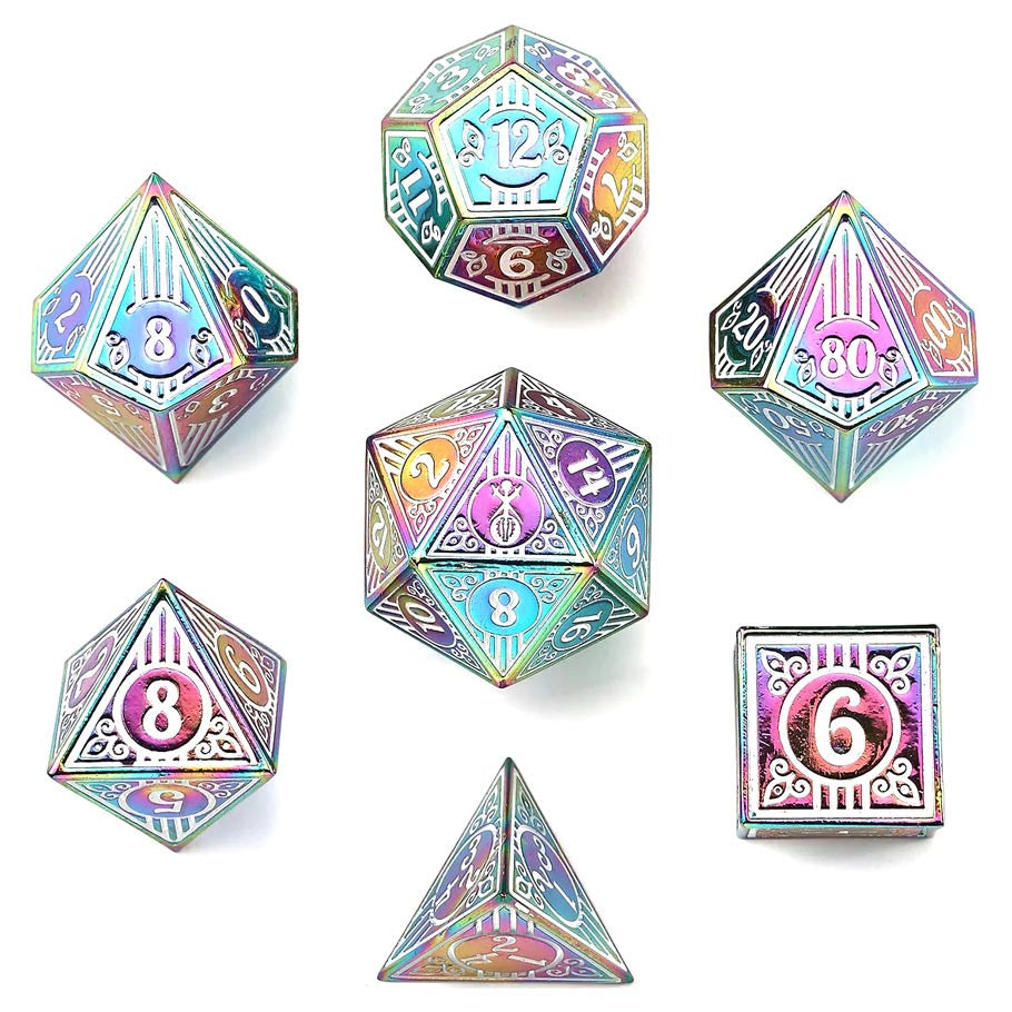 HYMGHO Metal 7-set Polyhedral Dice - Brazos Valley Hobby & Games