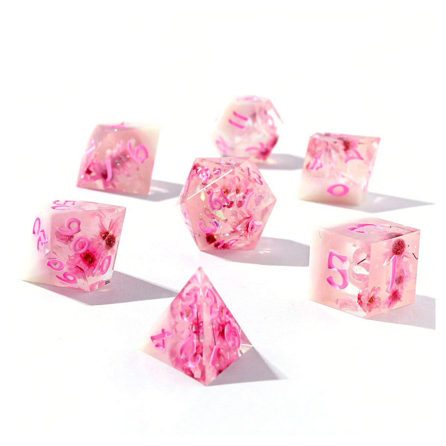 HYMGHO 7-Set Captured Magic Sharp Edge Dice - Brazos Valley Hobby & Games