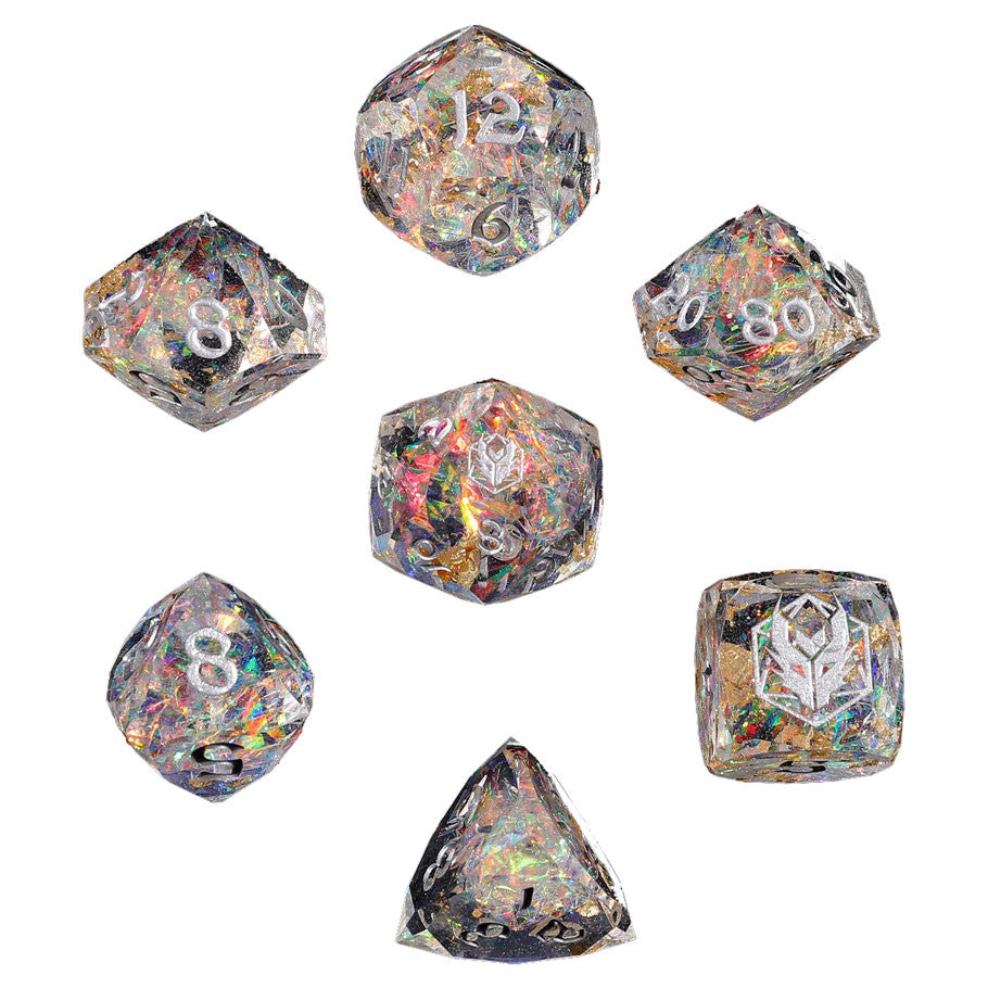 HYMGHO 7-Set Captured Magic Sharp Edge Dice - Brazos Valley Hobby & Games