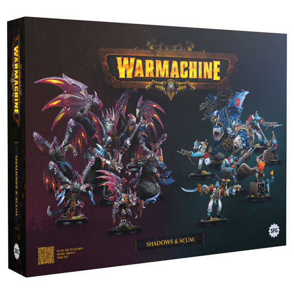 Warmachine shadows and scum figurine set. 
