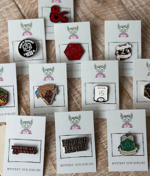 Mystery Dice Goblin - Enamel Pin - Brazos Valley Hobby & Games