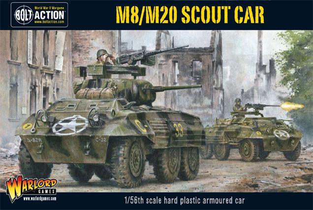 Box cover for M8/M20 Scout Car 1/56th scale in plastic. 