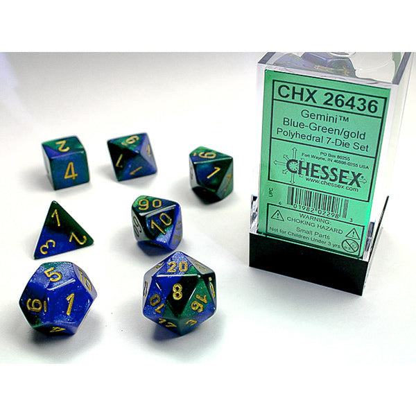 Chessex Gemini Series Polyhedral Dice Sets - Brazos Valley Hobby & Games