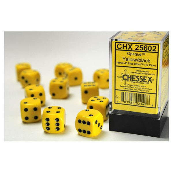 Chessex Opaque Series D6 Dice Sets - Brazos Valley Hobby & Games