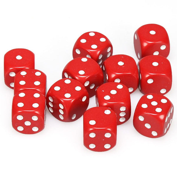 Chessex Opaque Series D6 Dice Sets - Brazos Valley Hobby & Games