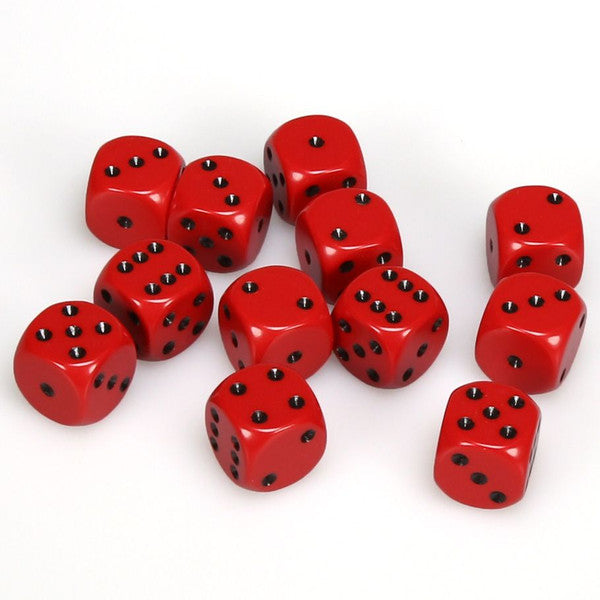 Chessex Opaque Series D6 Dice Sets - Brazos Valley Hobby & Games