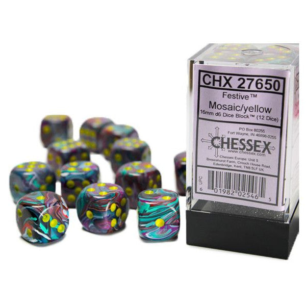 Chessex Festive Series D6 Dice Sets - Brazos Valley Hobby & Games