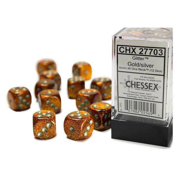 Chessex Glitter Series D6 Dice Sets - Brazos Valley Hobby & Games