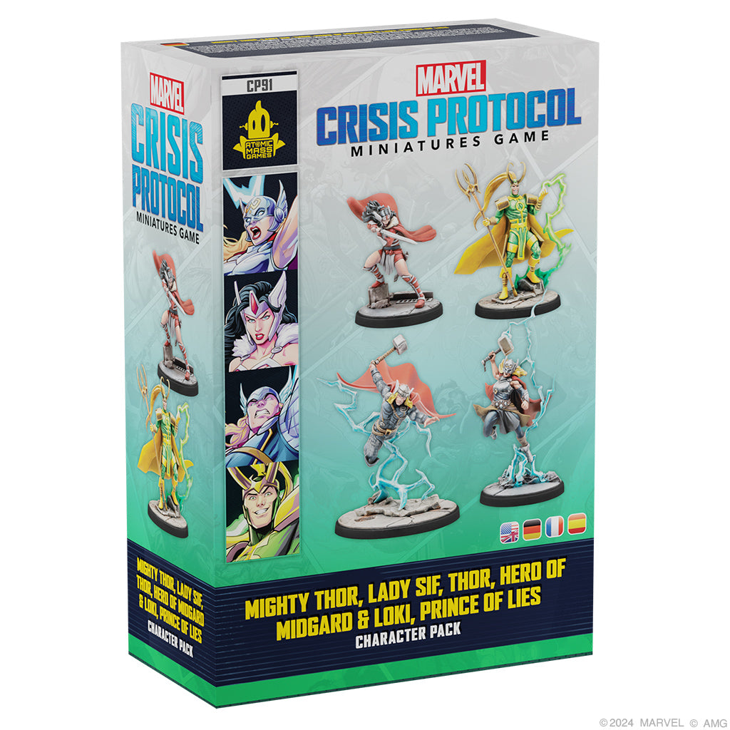 Marvel: Crisis Protocol - Mighty Thor, Lady Sif, Thor, Hero of Midgard & Loki, Prince of Lies - Brazos Valley Hobby & Games