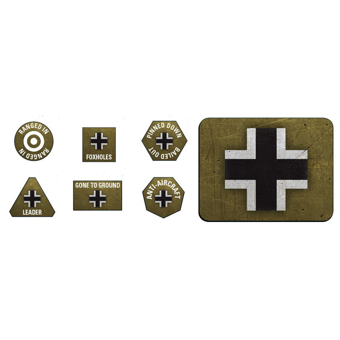 Flames of War - German Late War Tokens (x20) & Objectives (x2) - Brazos Valley Hobby & Games