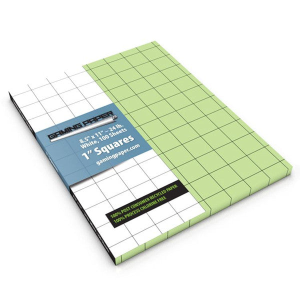 Gaming Paper: Singles: Green 1" Square (100) - Brazos Valley Hobby & Games
