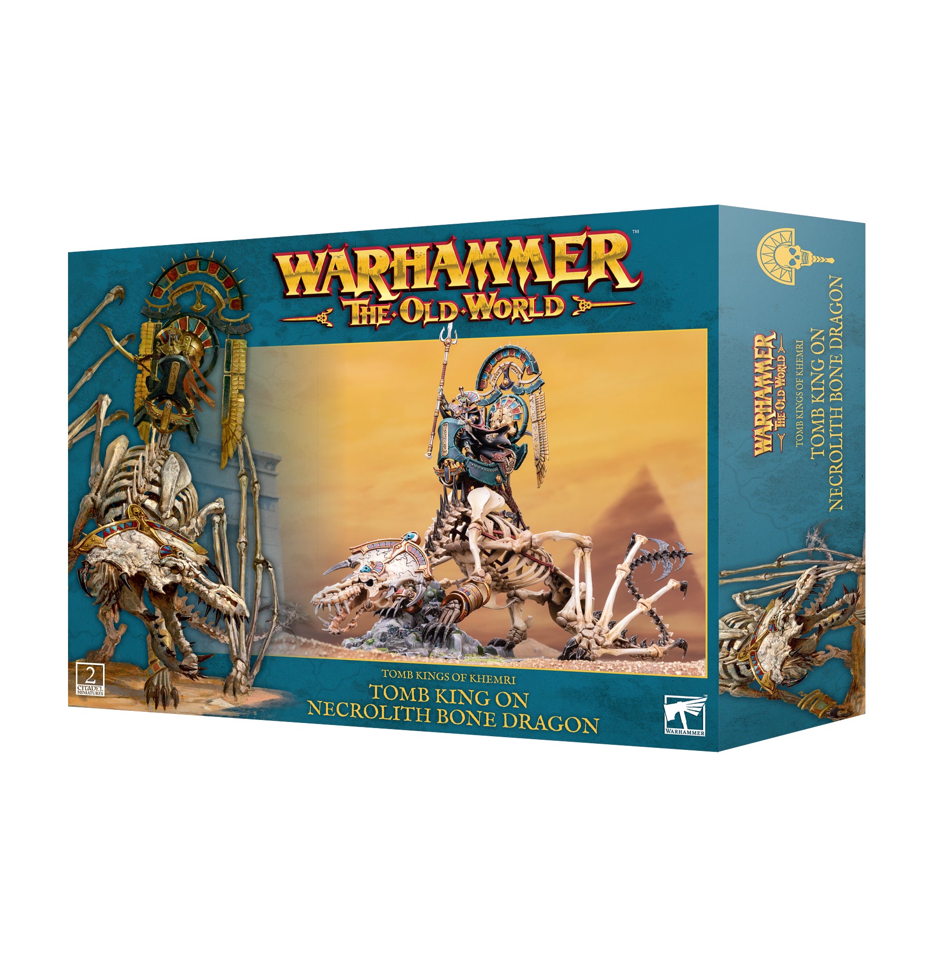 Tomb Kings of Khemri: Tomb King on Necrolith Bone Dragon - Brazos Valley Hobby & Games