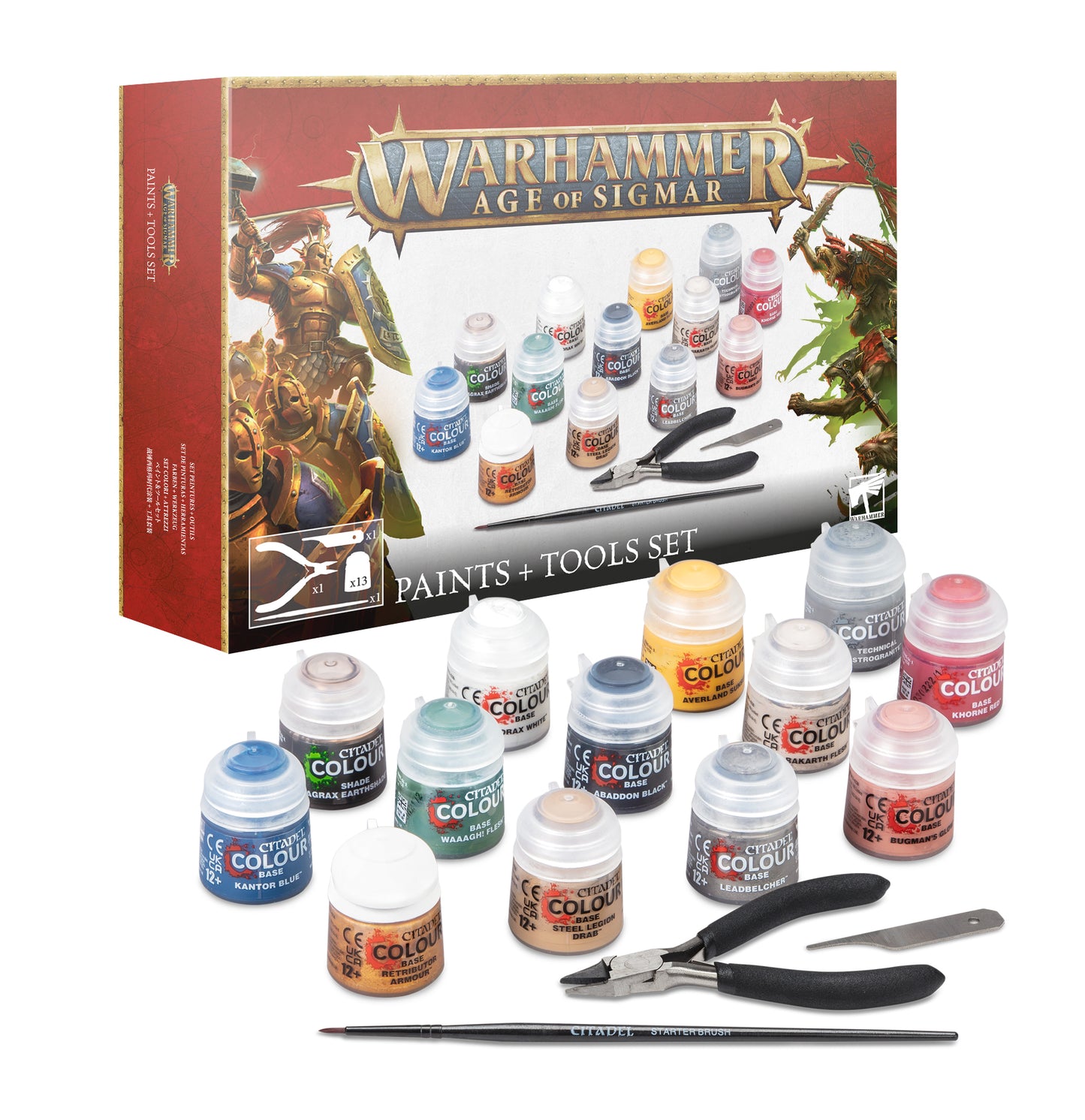 Warhammer Age of Sigmar: Paints + Tools Set - Brazos Valley Hobby & Games