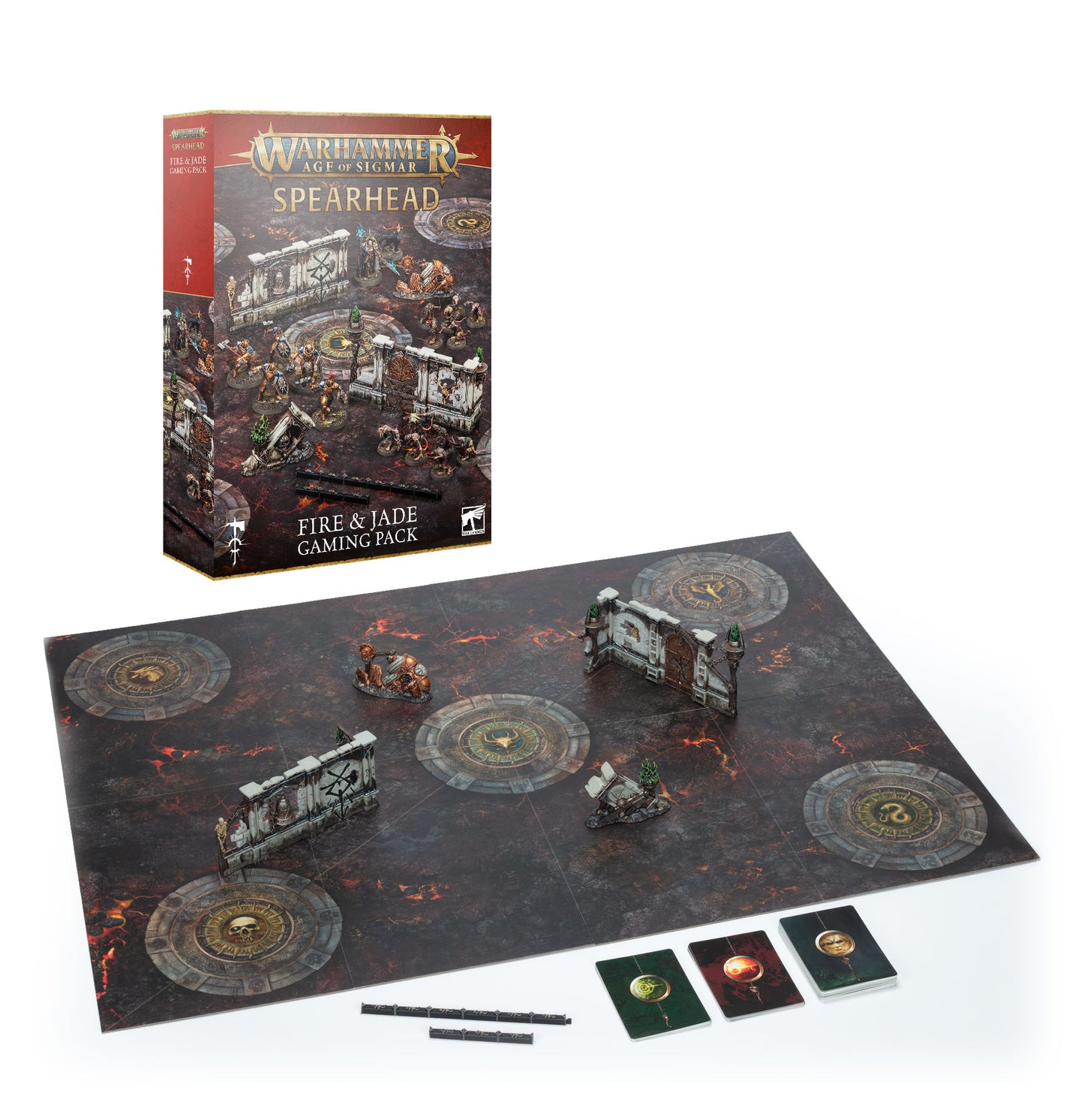 Age of Sigmar: Spearhead - Fire & Jade Gaming Pack - Brazos Valley Hobby & Games