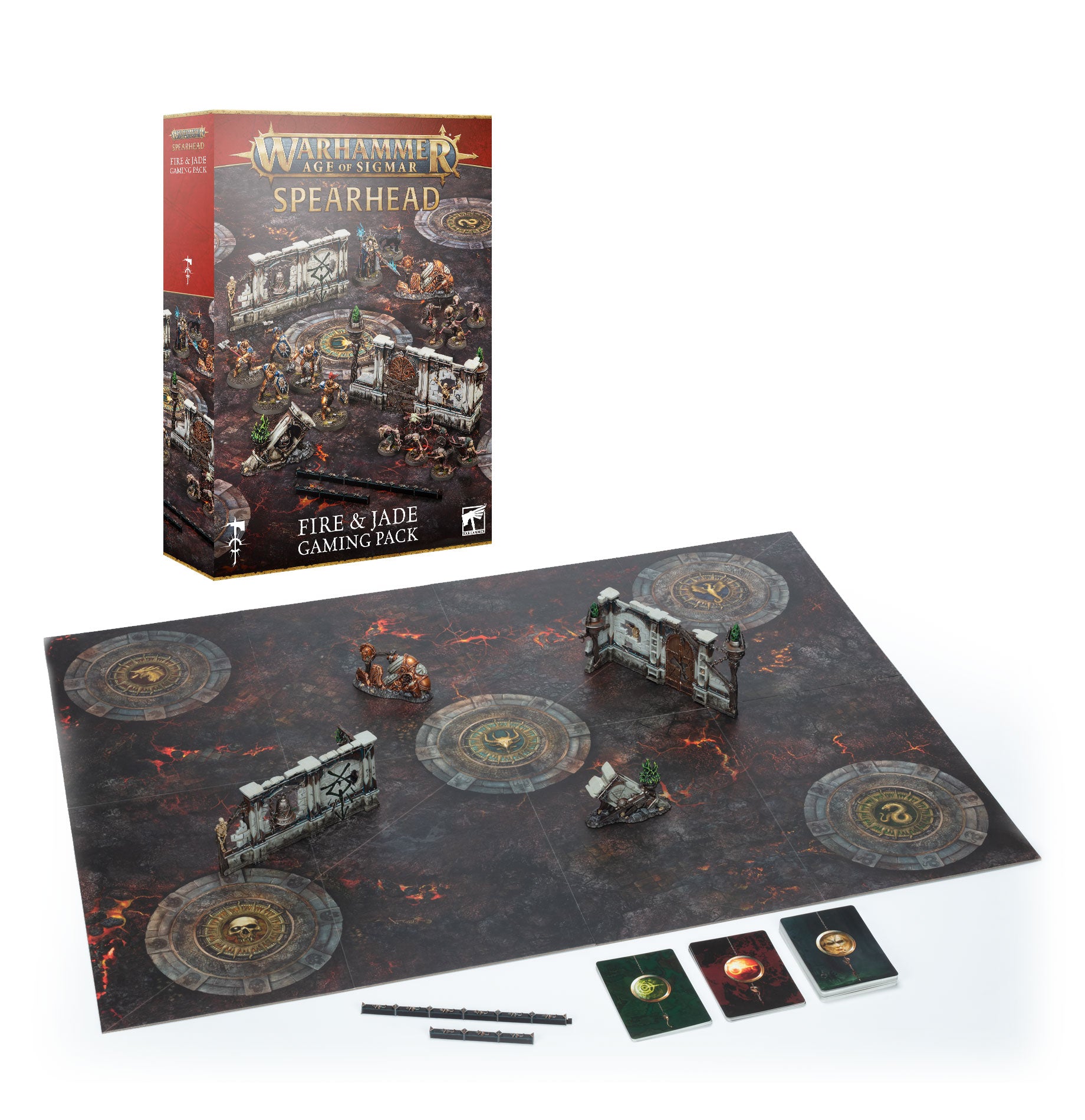 Age of Sigmar: Spearhead - Fire & Jade Gaming Pack - Brazos Valley Hobby & Games
