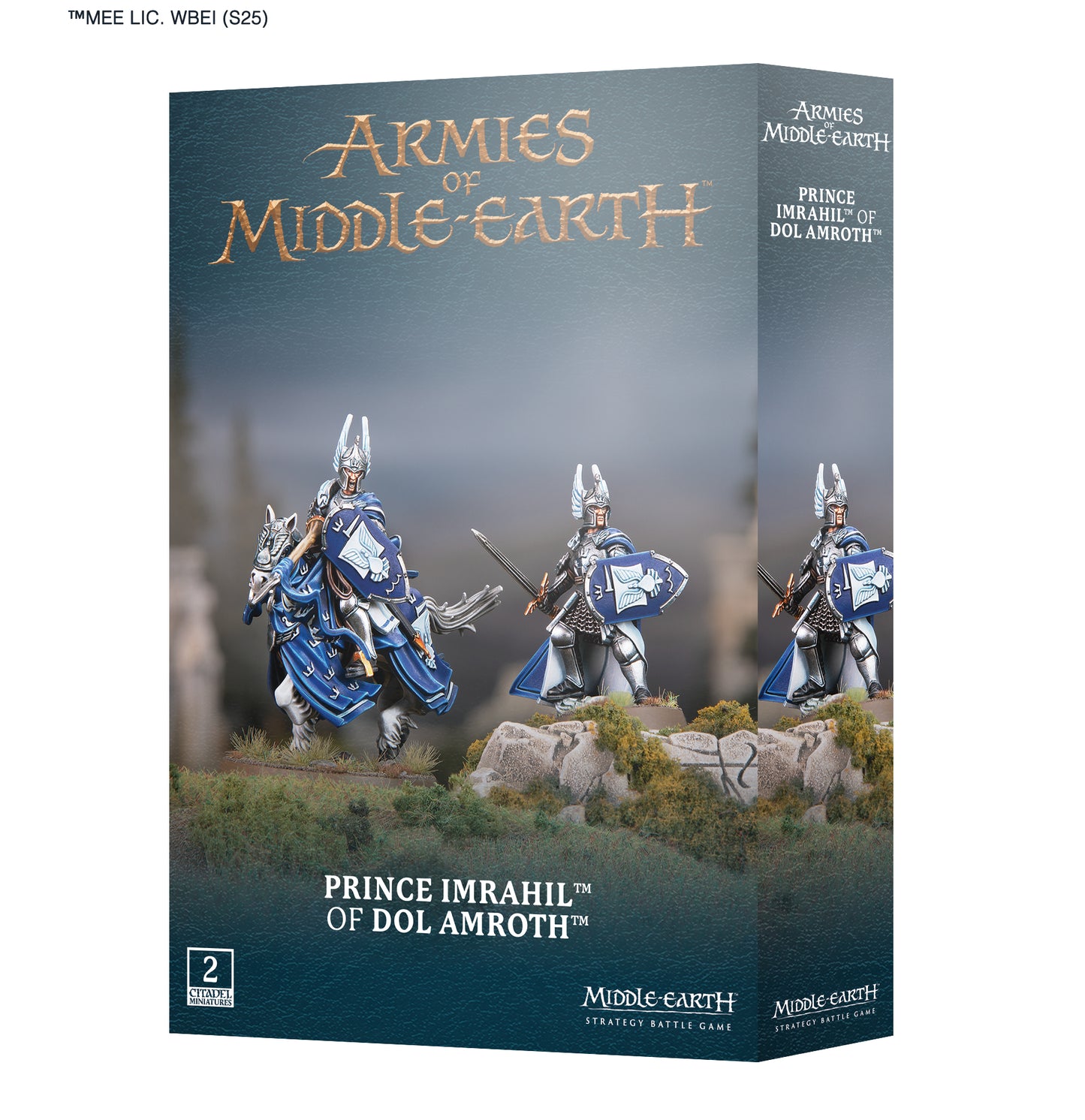 Box for Armies of Middle Earth, Prince Imrahil of Dol Amroth, two miniature figures. 
