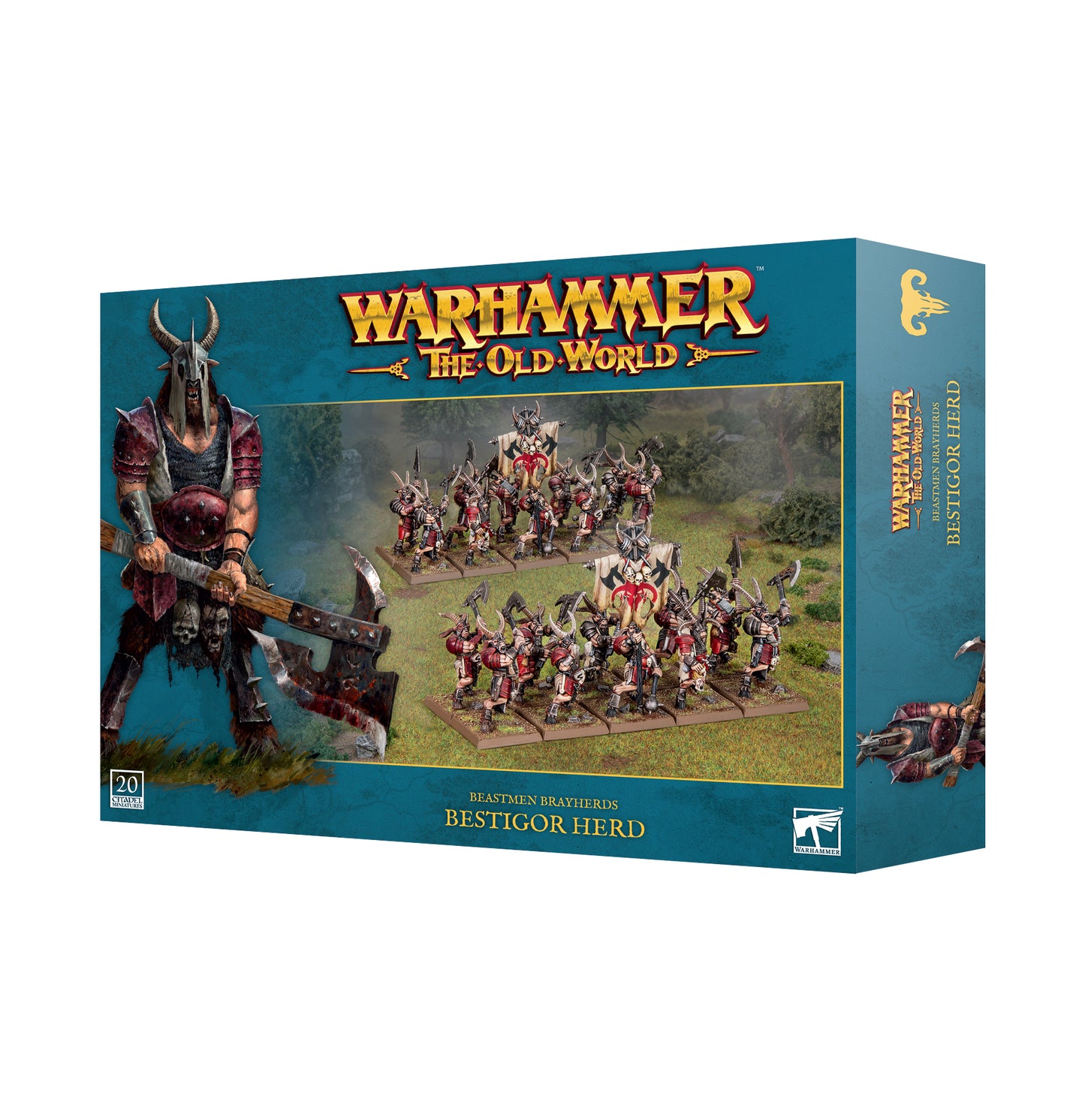 Box for Warhammer - The Old World, Bestigor Herd mini figurines. 
