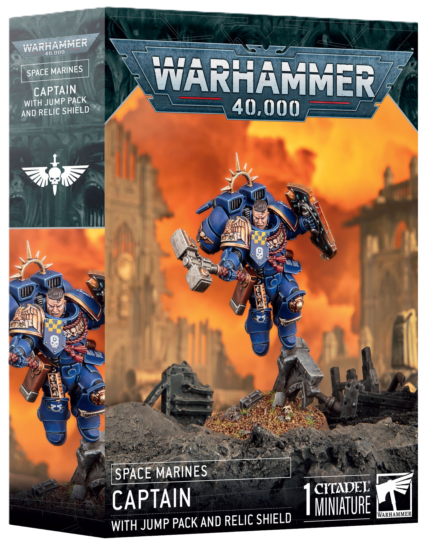 Space Marines: Captain with Jump Pack and Relic Shield - Brazos Valley Hobby & Games
