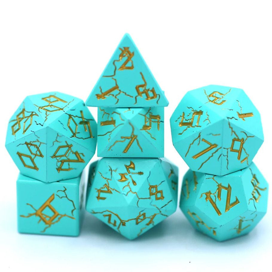 HYMGHO Metal 7-set Polyhedral Dice - Brazos Valley Hobby & Games