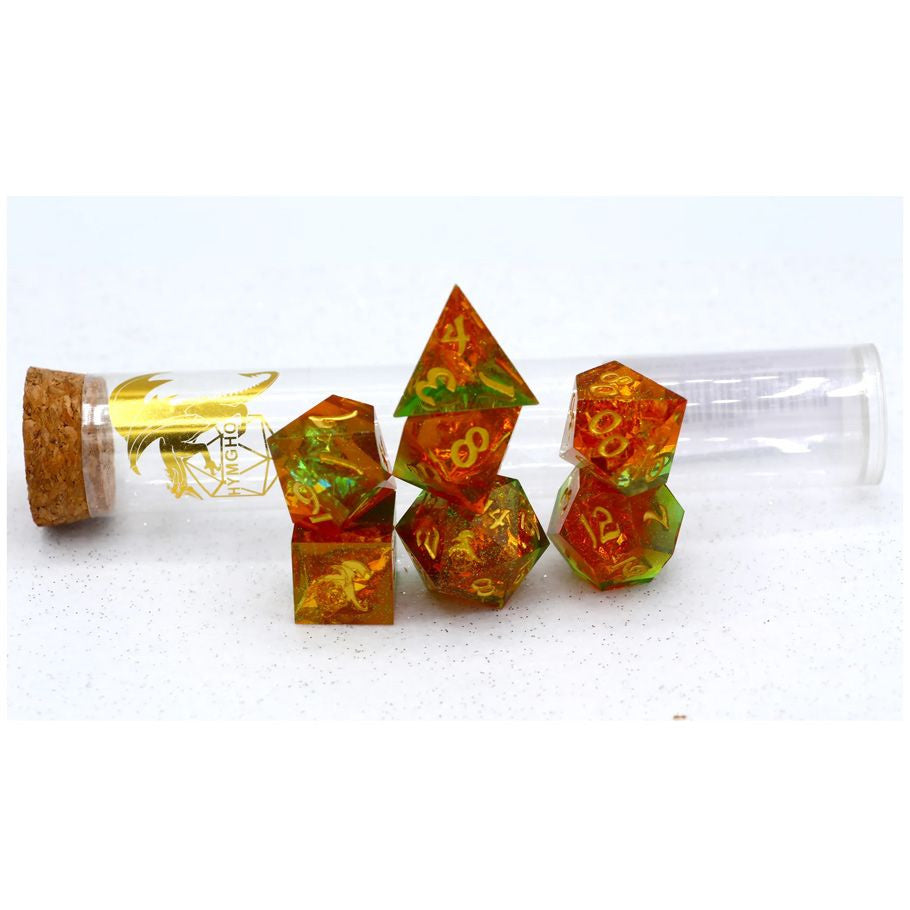 HYMGHO 7-Set Captured Magic Sharp Edge Dice - Brazos Valley Hobby & Games