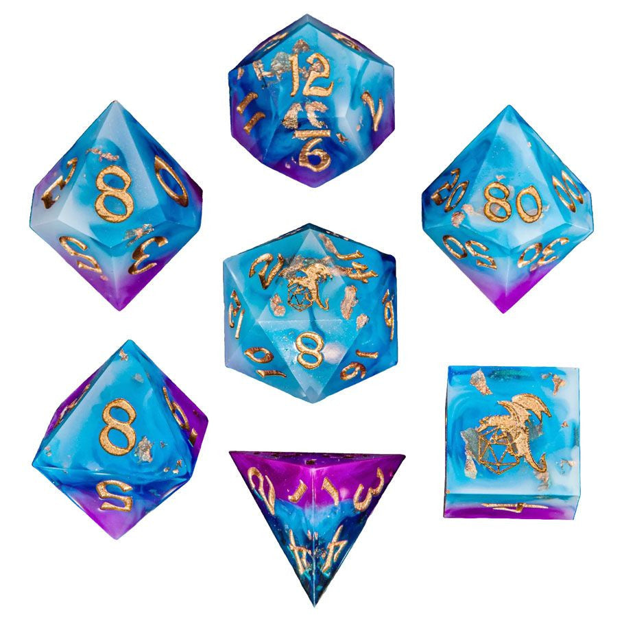 HYMGHO 7-Set Captured Magic Sharp Edge Dice - Brazos Valley Hobby & Games