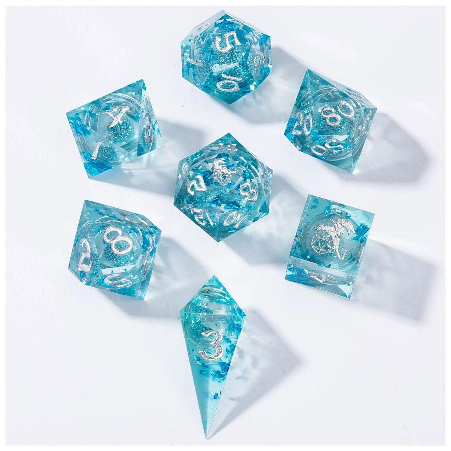 HYMGHO 7-Set Captured Magic Sharp Edge Dice - Brazos Valley Hobby & Games