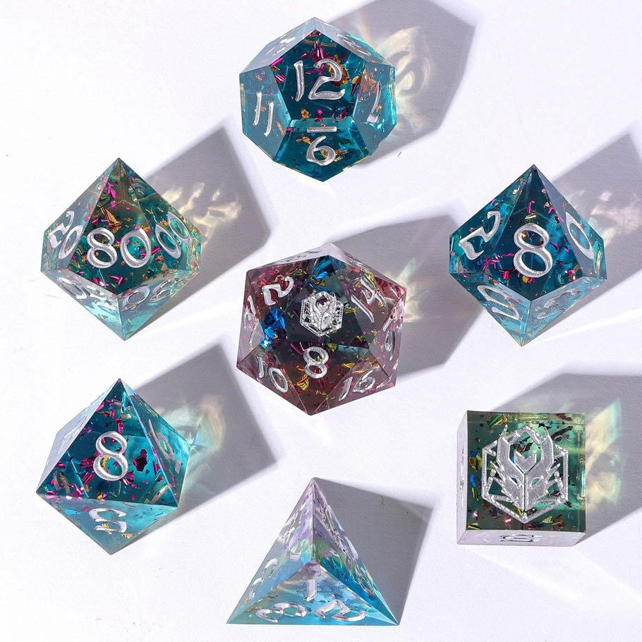 HYMGHO 7-Set Captured Magic Sharp Edge Dice - Brazos Valley Hobby & Games