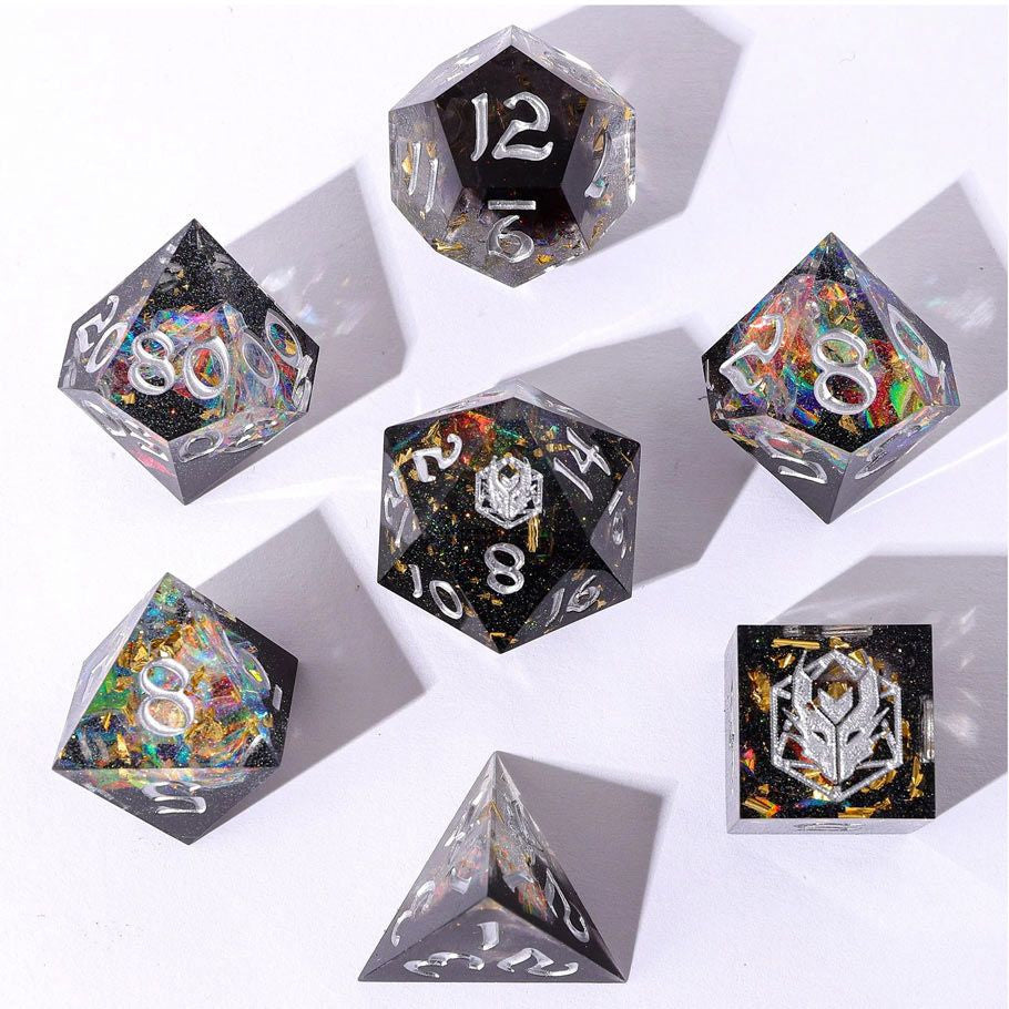 HYMGHO 7-Set Captured Magic Sharp Edge Dice - Brazos Valley Hobby & Games