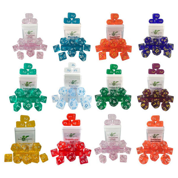 Translucent Dice - 15set - Brazos Valley Hobby & Games