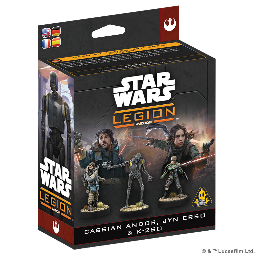Star Wars: Legion - Cassian Andor, Jyn Erso, & K-2SO - Brazos Valley Hobby & Games