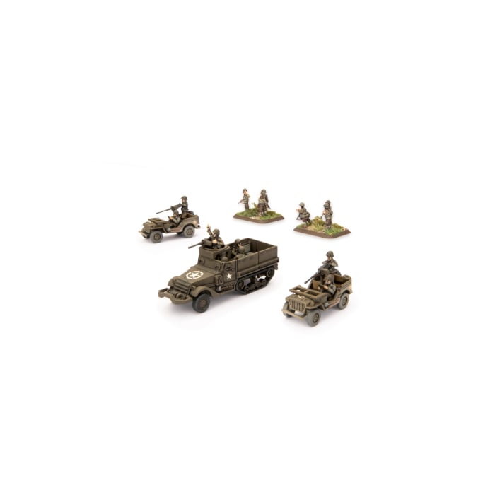 Flames of War - American Armoured Rifle Company HQ - Brazos Valley Hobby & Games